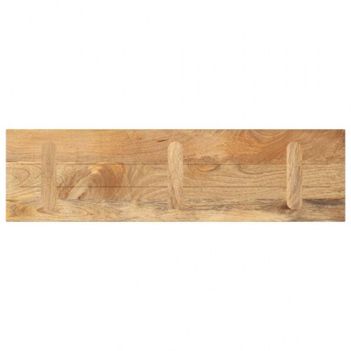 Rektangulær bordplade i massivt mangotræ - 110 x 20 x 3,8 cm