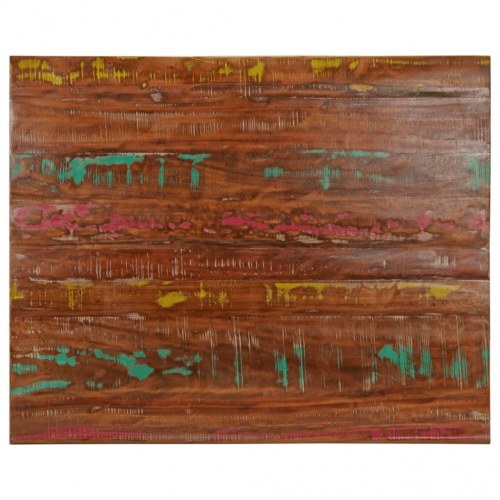 Bordplade 110 × 80 × 2,5 cm - rektangulær i massivt genbrugstræ