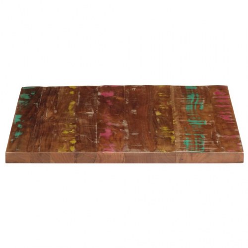 Bordplade 70×70×2,5 cm - firkantet i massivt genbrugstræ