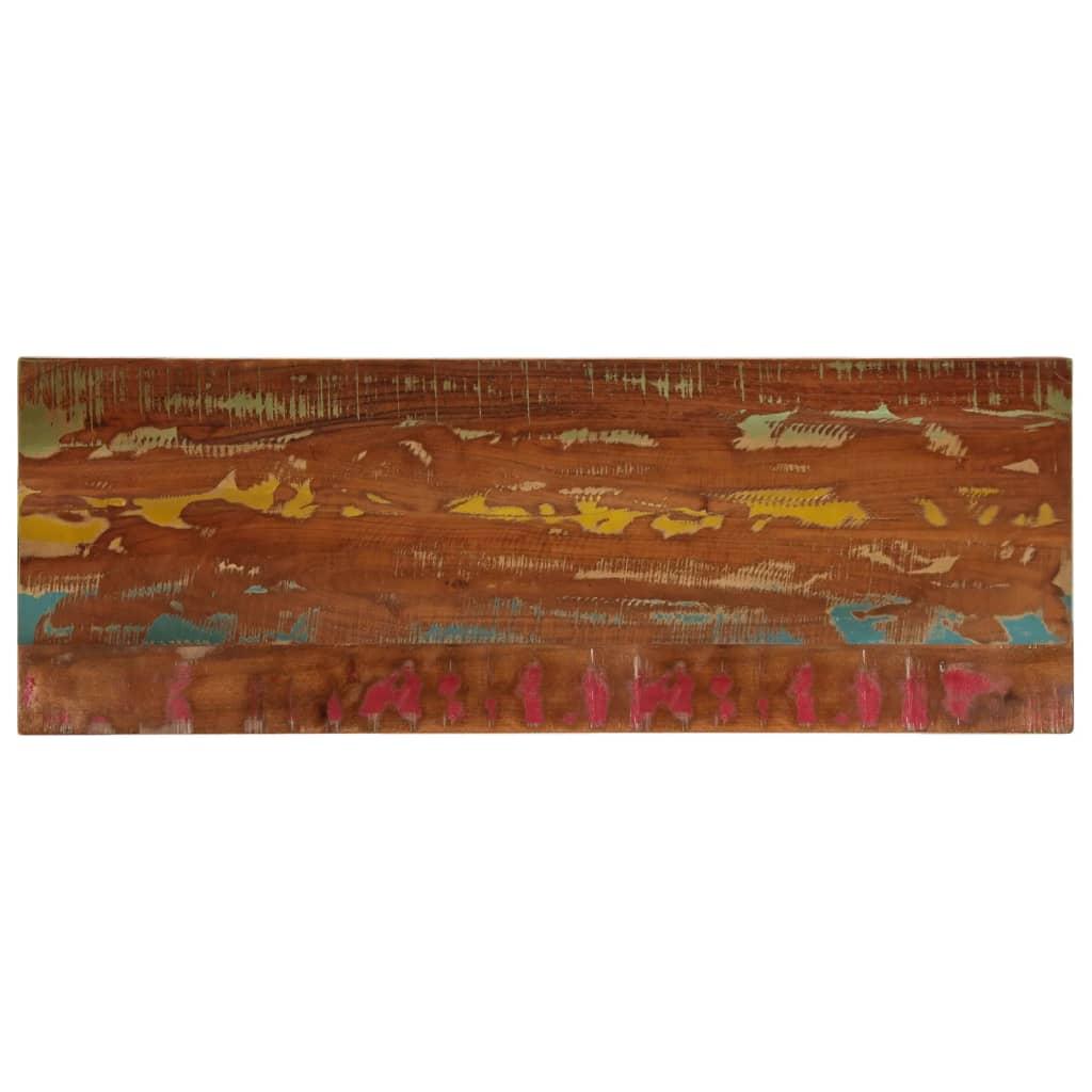 Bordplade 140x60x1,5 cm rektangulær massivt genbrugstræ billede