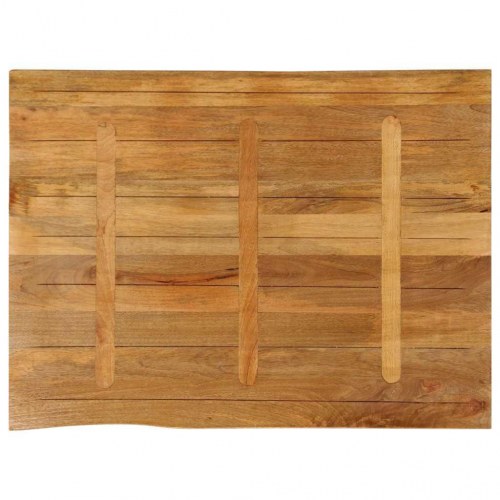 Bordplade i massivt mangotræ 110 x 80 x 2,5 cm - naturlig kant