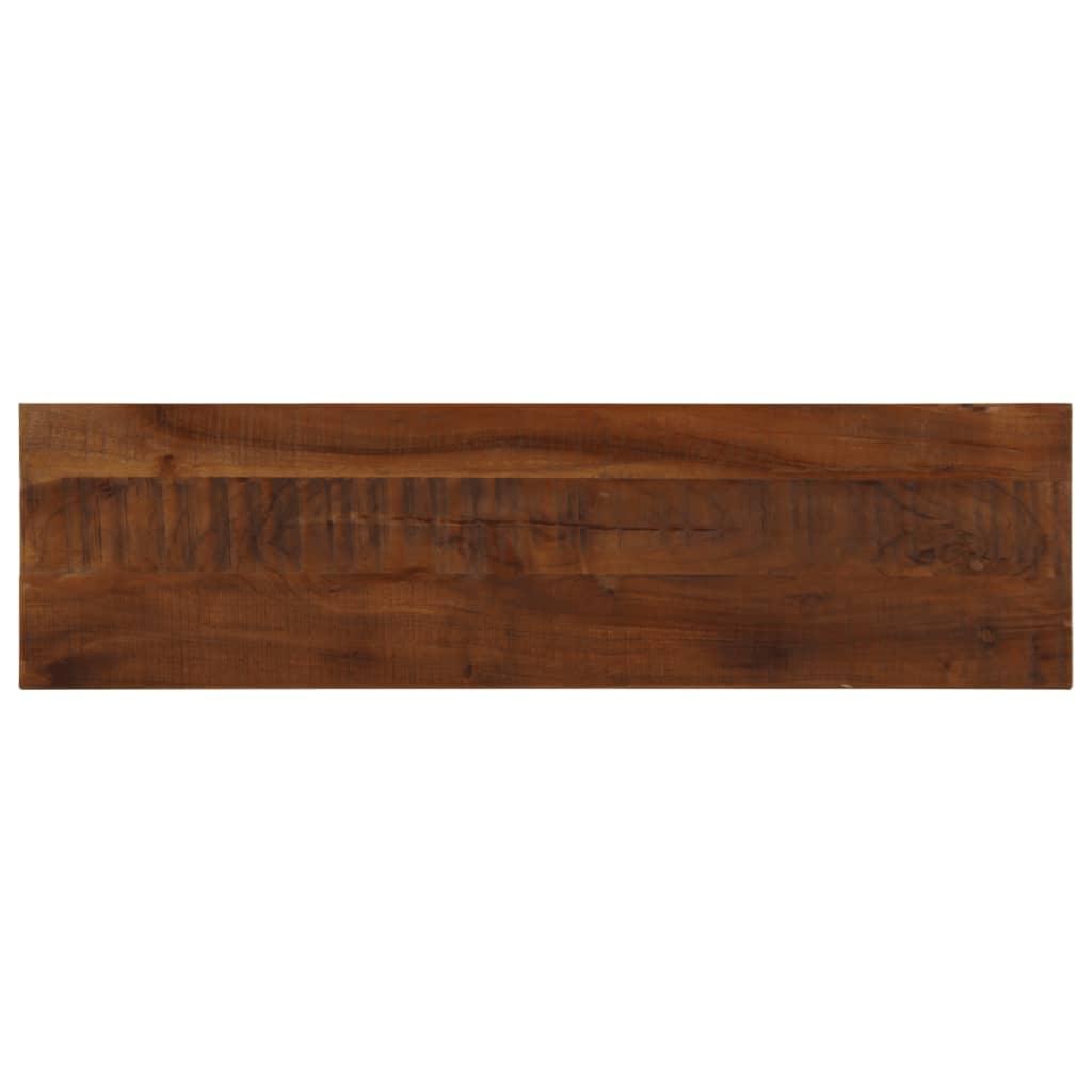 Bordplade 110x30x3,8 cm rektangulær massivt genbrugstræ billede