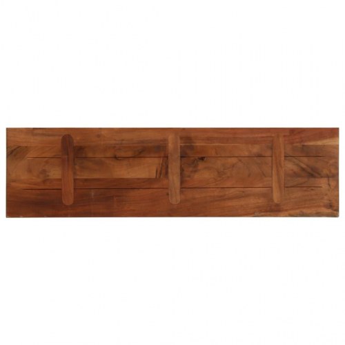 Bordplade 110×30×3,8 cm - rektangulær i massivt genbrugstræ