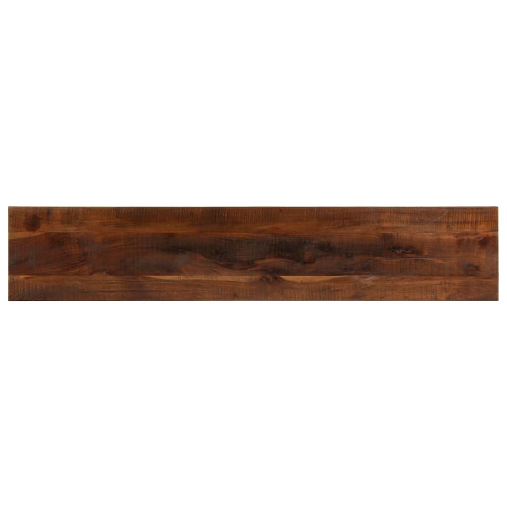 Bordplade 180x40x2,5 cm rektangulær massivt genbrugstræ billede