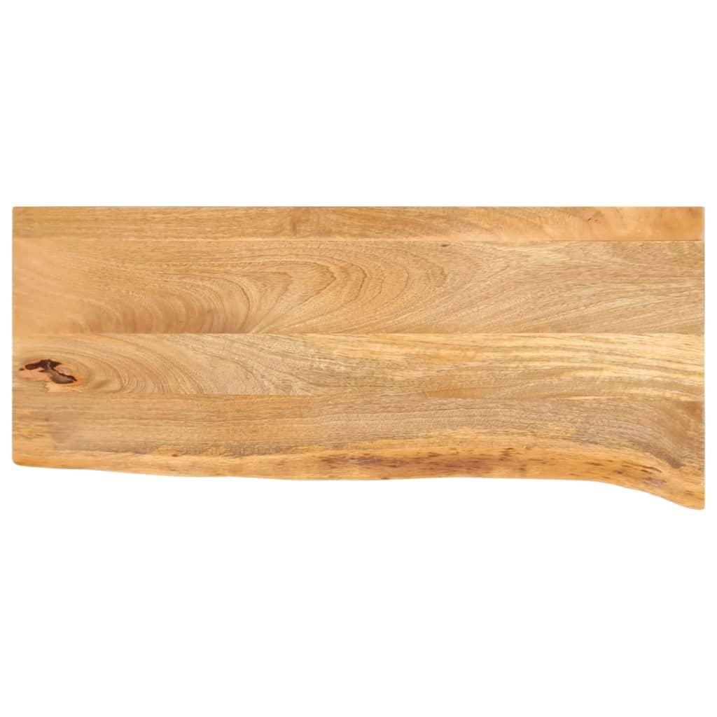Bordplade 90x40x3,8 cm naturlig kant massivt mangotræ billede