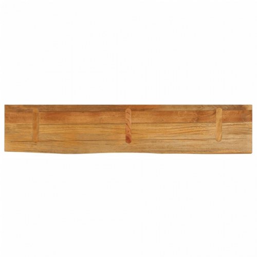 Bordplade med naturlig kant i massivt mangotræ - 140 x 30 cm