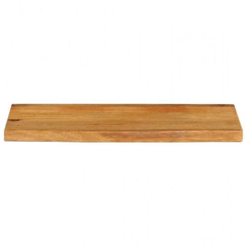 Bordplade i massivt mangotræ med naturlig kant 80 x 20 x 2,5 cm