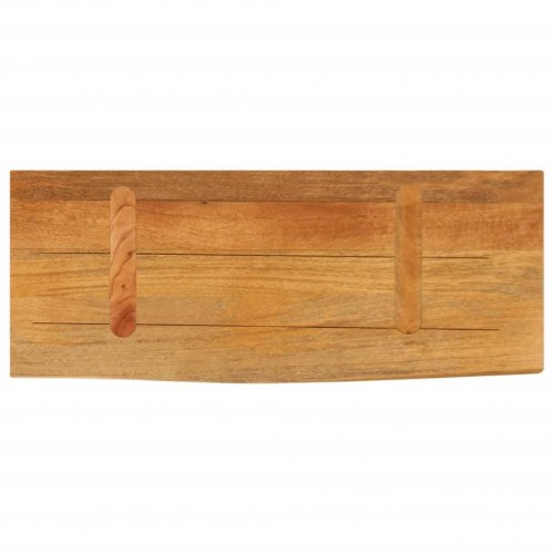 Bordplade i massivt mangotræ med naturlig kant 80 x 20 x 2,5 cm