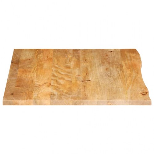 Bordplade i massivt mangotræ 90 x 80 x 3,8 cm - naturlig kant