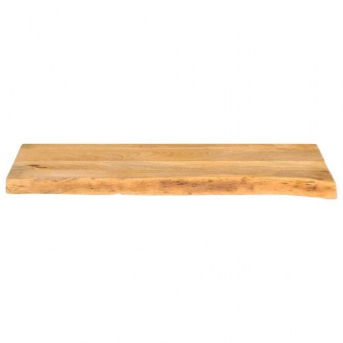 Bordplade i massivt mangotræ 80 x 20 x 2,5 cm med naturlig kant