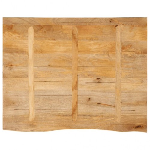Bordplade i massivt mangotræ 110 x 80 x 2,5 cm med naturlig kant