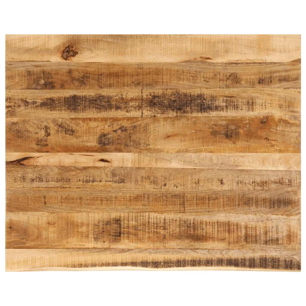 Bordplade 100x80x3,8 cm naturlig kant massivt ru mangotræ billede