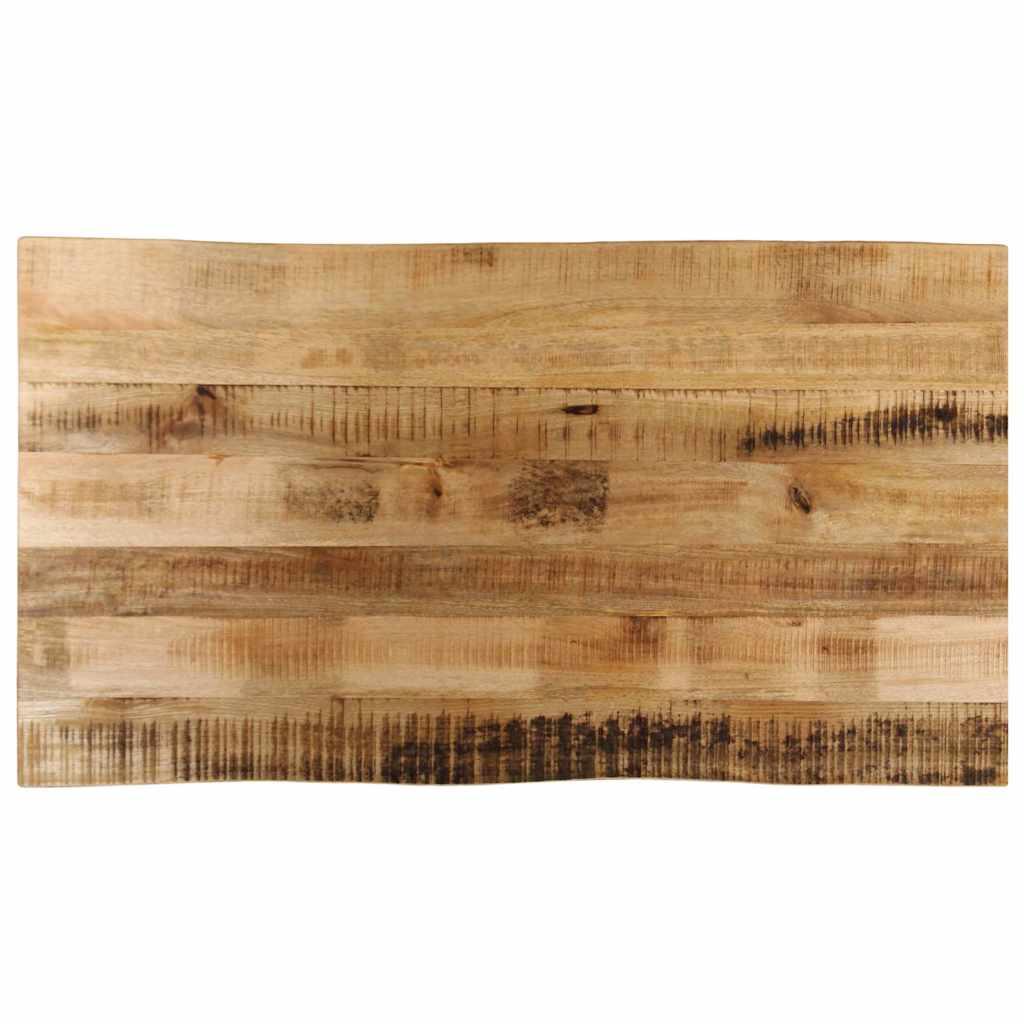 Bordplade 100x60x3,8 cm naturlig kant massivt ru mangotræ billede