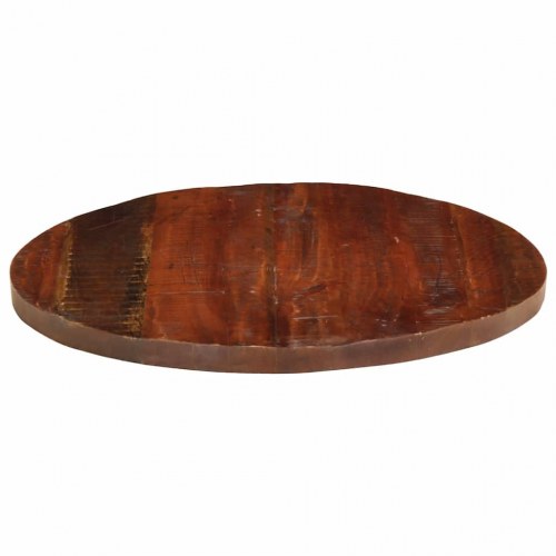 Bordplade Ø80x3,8 cm rund massivt genbrugstræ