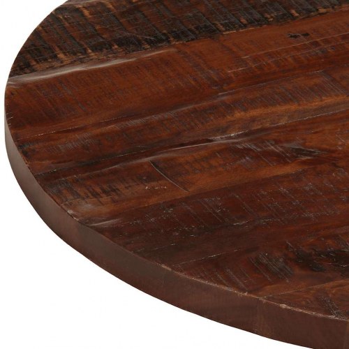Bordplade Ø80x3,8 cm rund massivt genbrugstræ