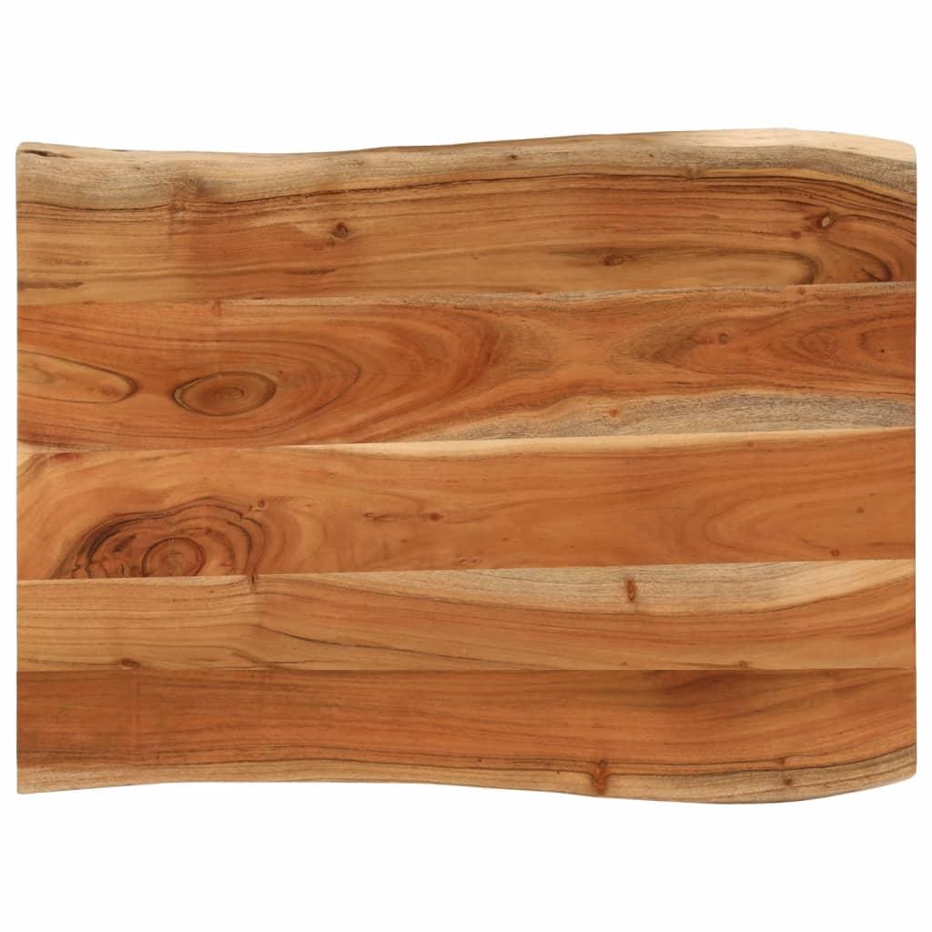 Bordplade 90x60x2,5 cm rektangulær massivt akacietræ billede