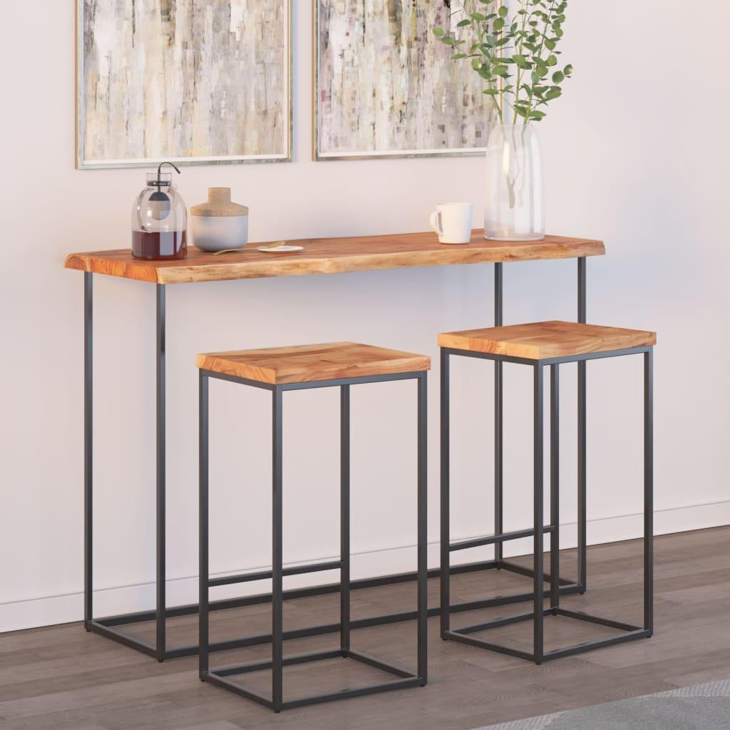 Bordplade 110x40x2,5 cm rektangulær massivt akacietræ billede