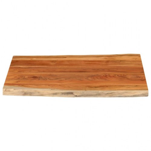 Bordplade 100 × 80 × 3,8 cm - rektangulær i massivt akacietræ med naturlig kant