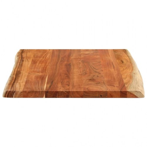 Bordplade 100 × 80 × 3,8 cm - rektangulær i massivt akacietræ med naturlig kant
