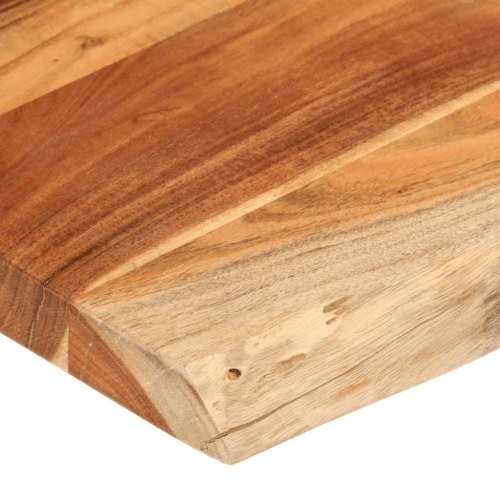 Bordplade 100 × 80 × 3,8 cm - rektangulær i massivt akacietræ med naturlig kant