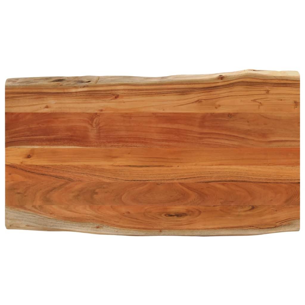 Bordplade 100x60x2,5 cm rektangulær massivt akacietræ billede