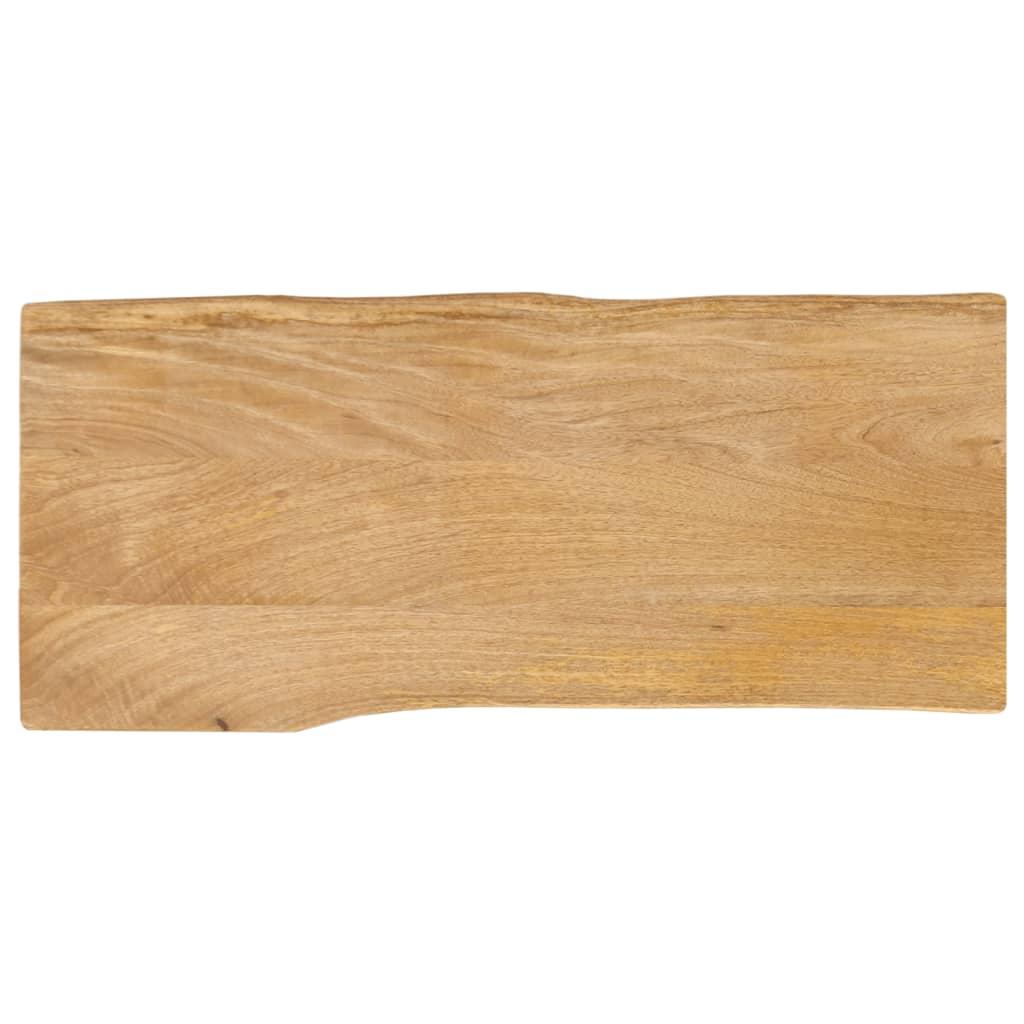Bordplade 80x40x3,8 cm naturlig kant massivt mangotræ billede