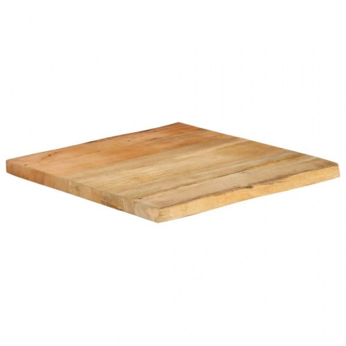 Bordplade 60x60x2,5 cm naturlig kant massivt mangotræ