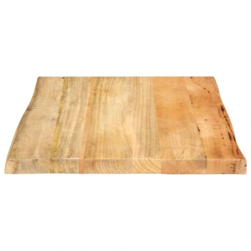 Bordplade 60x60x2,5 cm naturlig kant massivt mangotræ
