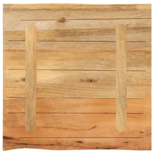 Bordplade 60x60x2,5 cm naturlig kant massivt mangotræ