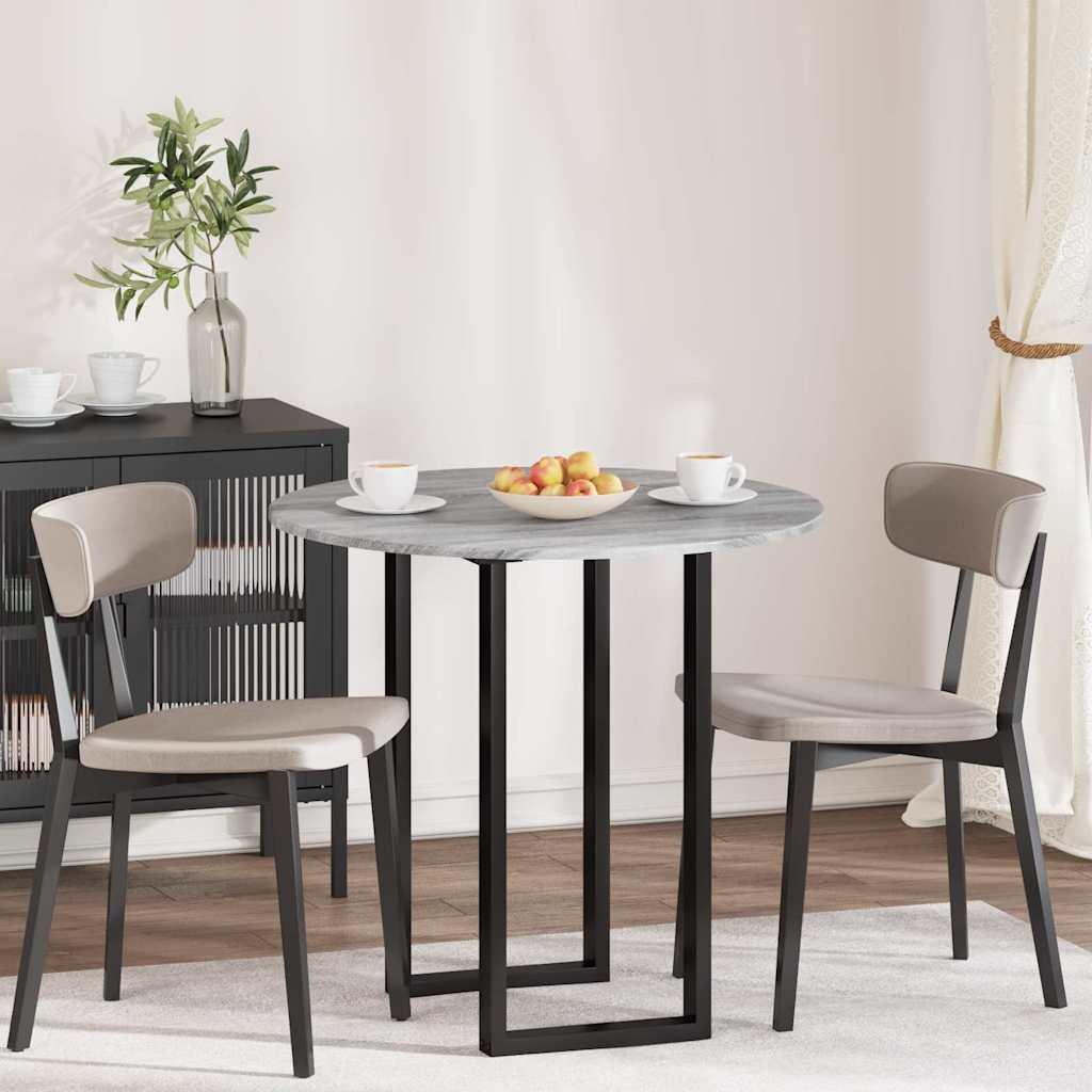 Bordplade Grå sonoma-eg 80 x 80 x 1.5 cm Konstrueret træ billede