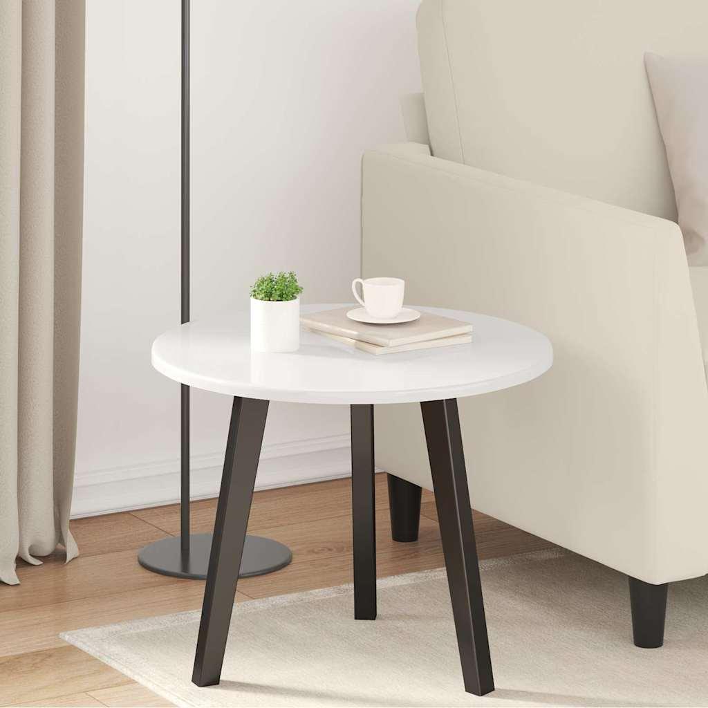 Bordplade Hvid højglans 50 x 50 x 1.5 cm Konstrueret træ billede