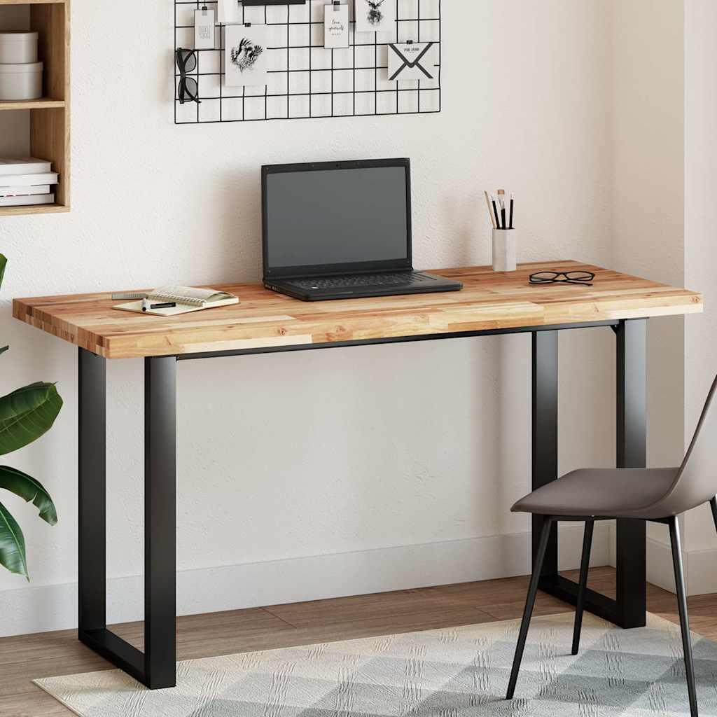 Bordplade 140x60x4 cm rektangulær massivt akacietræ billede