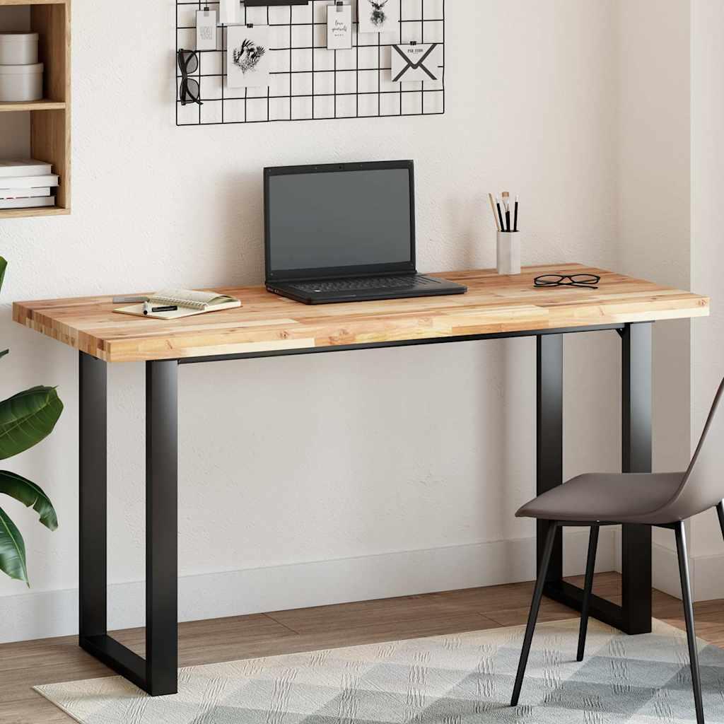 Bordplade 140x60x4 cm rektangulær massivt akacietræ billede