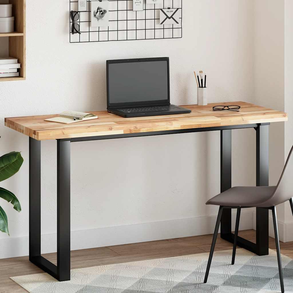 Bordplade 140x50x4 cm rektangulær massivt akacietræ billede