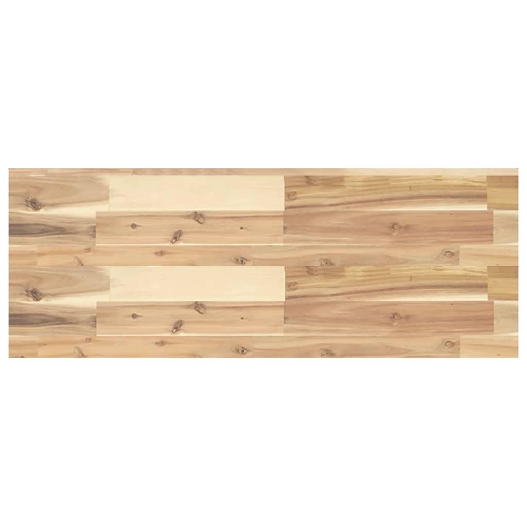 Bordplade 80 × 30 × 4 cm - rektangulær i massivt akacietræ (ubehandlet) billede