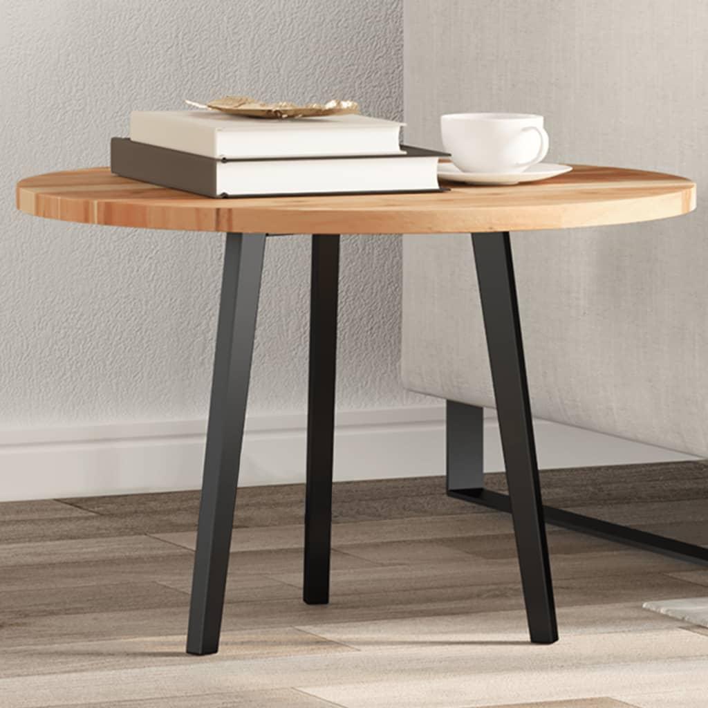 Bordplade Ø80x2 cm rund massivt akacietræ billede