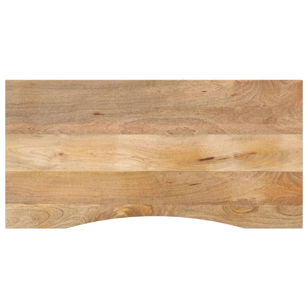 Bordplade med kurvet form 140x60x2,5 cm ru massivt mangotræ billede