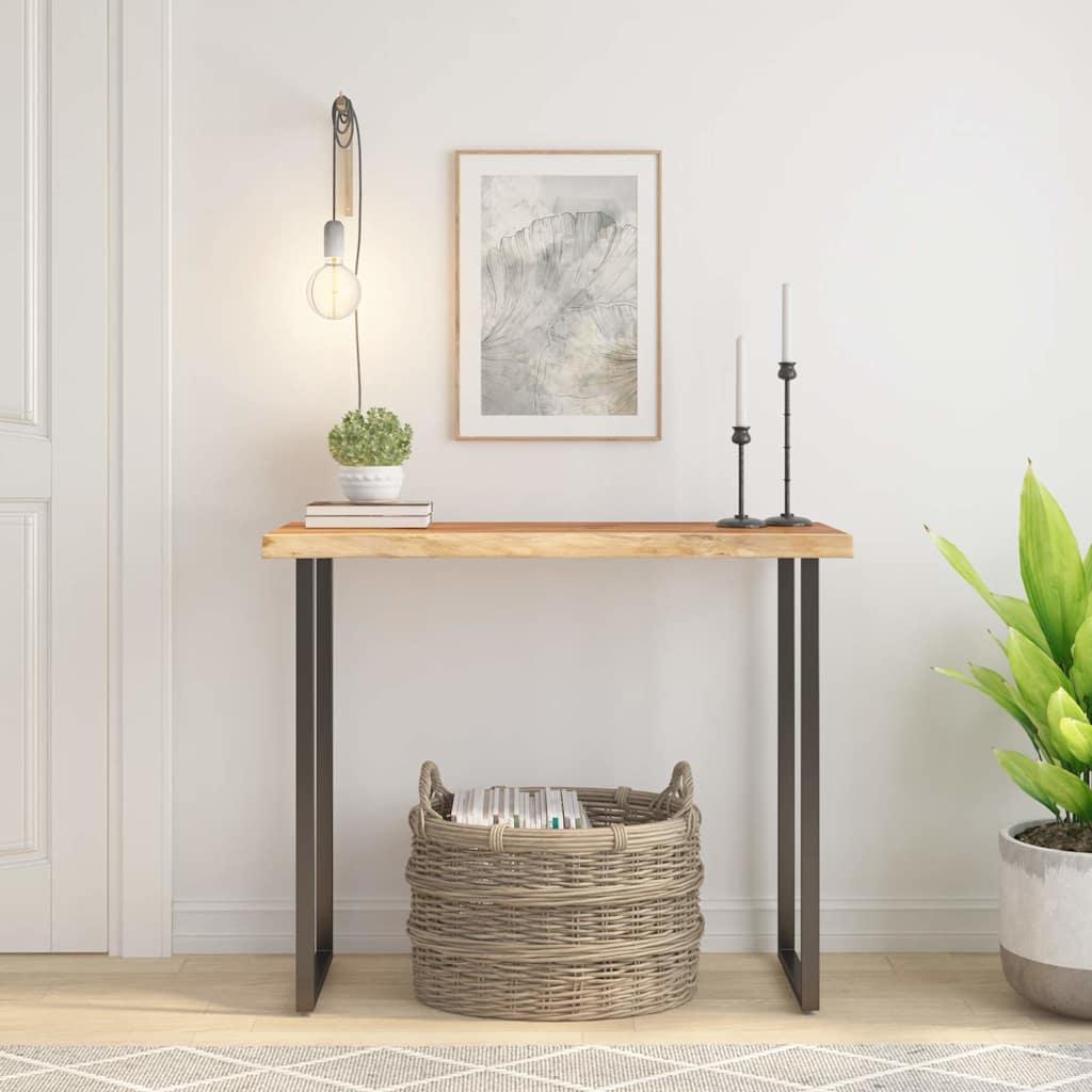 Bordplade 80x40x3,8 cm rektangulær massivt akacietræ billede