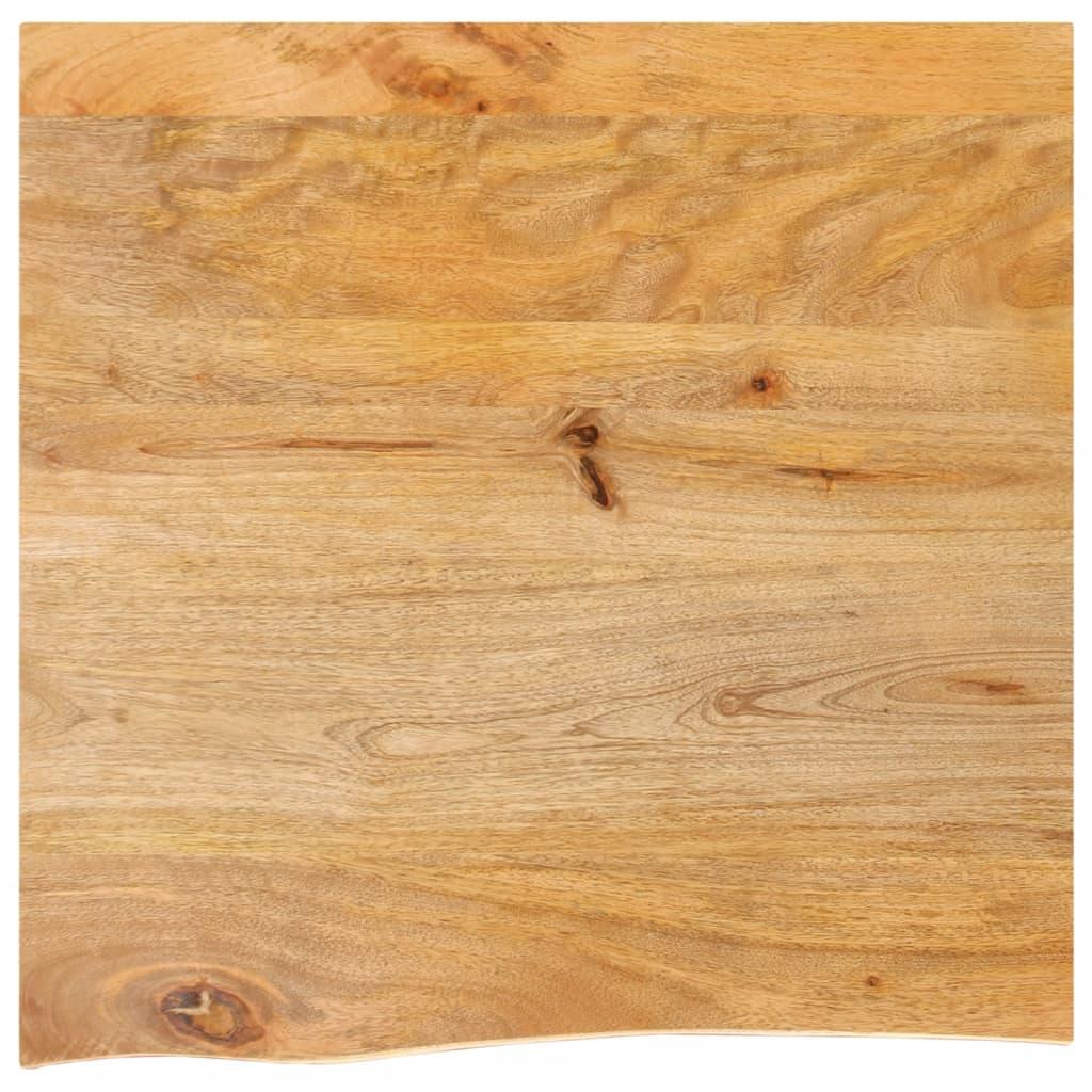 Bordplade 80x80x3,8 cm naturlig kant massivt mangotræ billede