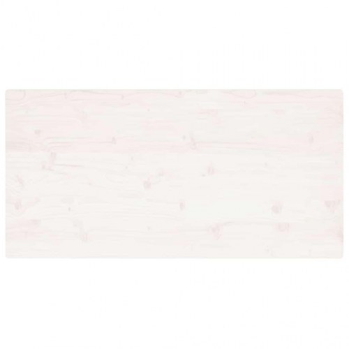 Bordplade 110 × 55 × 2,5 cm - rektangulær i massivt fyrretræ, hvid