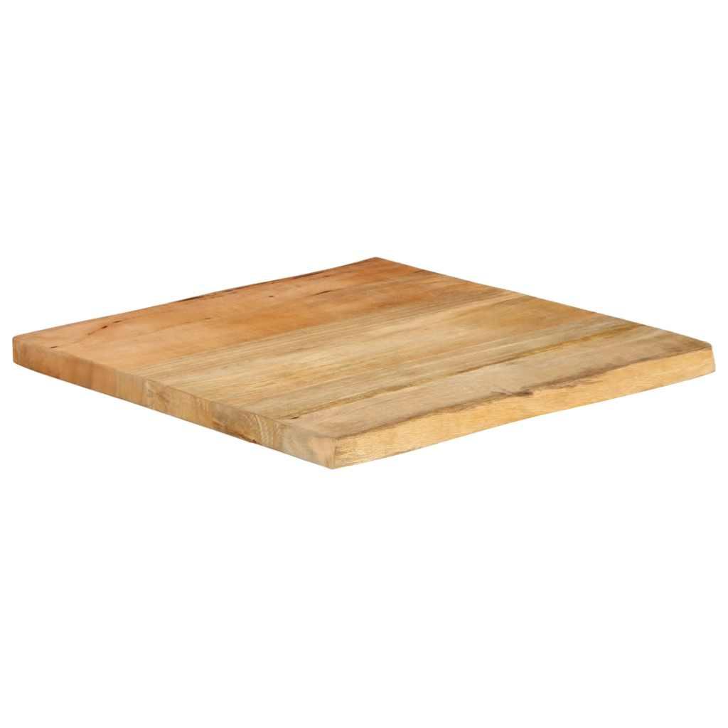 Bordplade 40x40x2,5 cm naturlig kant massivt mangotræ billede