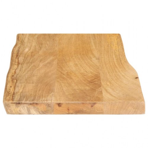 Bordplade i massivt mangotræ 60 x 40 x 2,5 cm med naturlig kant