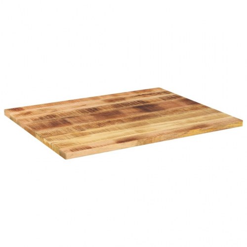 Rektangulær bordplade i massivt ru mangotræ 90 x 80 x 3,8 cm