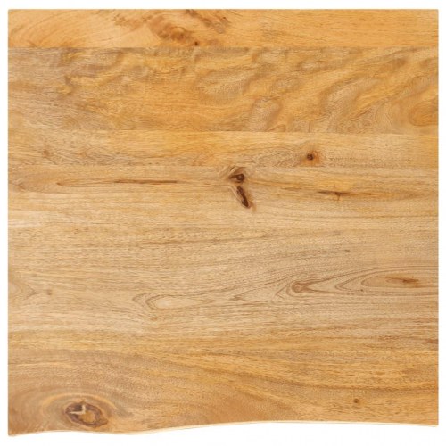 Bordplade i massivt mangotræ med naturlig kant - 60 x 60 x 2,5 cm