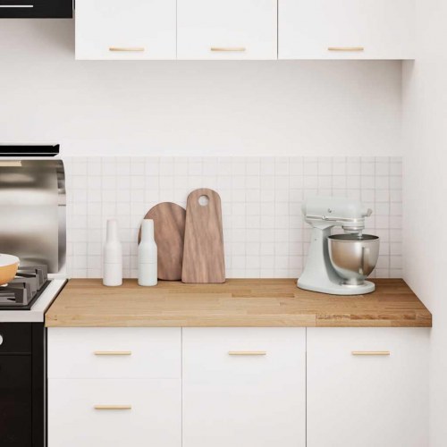Køkkenbordplade 120x63,5x4 cm massivt egetræ rektangulær