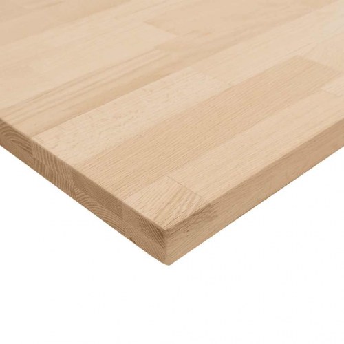 Køkkenbordplade 120x63,5x4 cm massivt egetræ rektangulær