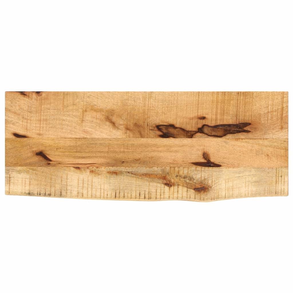 Bordplade 70x40x2,5 cm naturlig kant massivt ru mangotræ billede