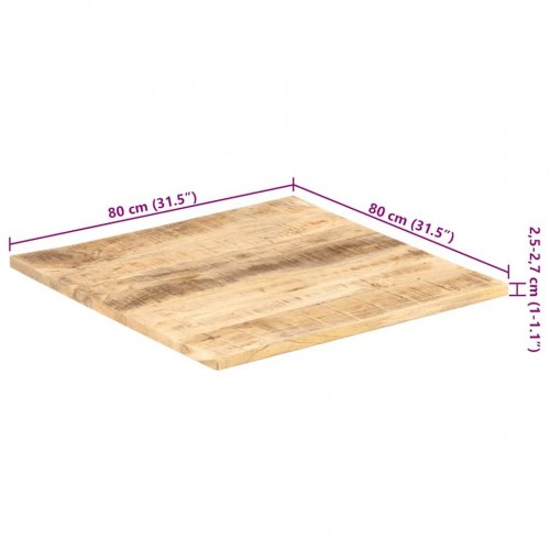 Bordplade i massivt mangotræ 80×80 cm - 25-27 mm