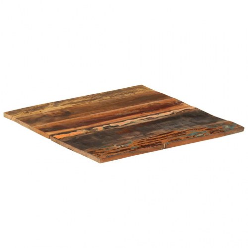 Bordplade 60×60 cm - firkantet i massivt genbrugstræ (15-16 mm)