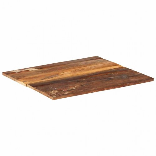 Bordplade 60×60 cm - firkantet i massivt genbrugstræ (15-16 mm)